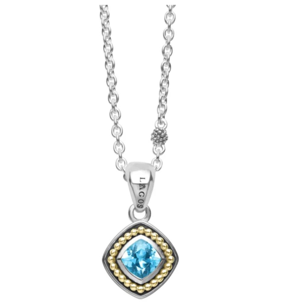 Rittenhouse  Swiss Blue Topaz Pendant Necklace from Lagos - Picture 1 of 12